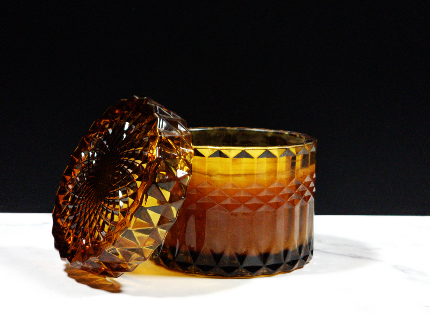 100% Pure American Beeswax Candle | Crystal Vessel 7oz