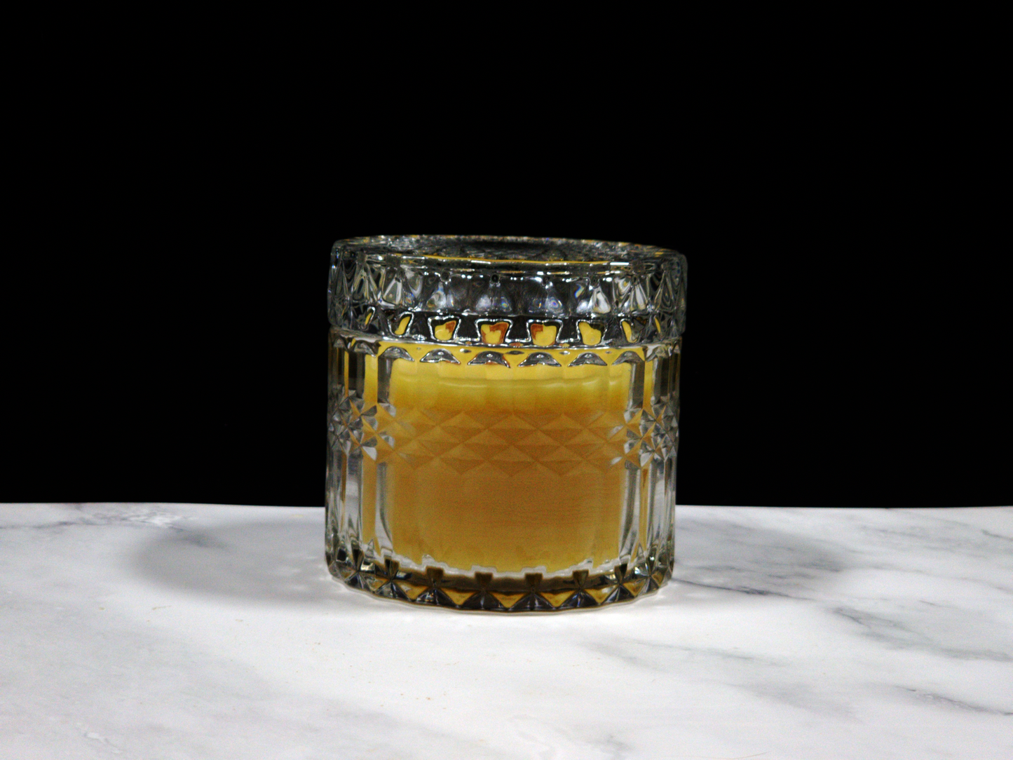 100% Pure American Beeswax Candle | Crystal Vessel 7oz
