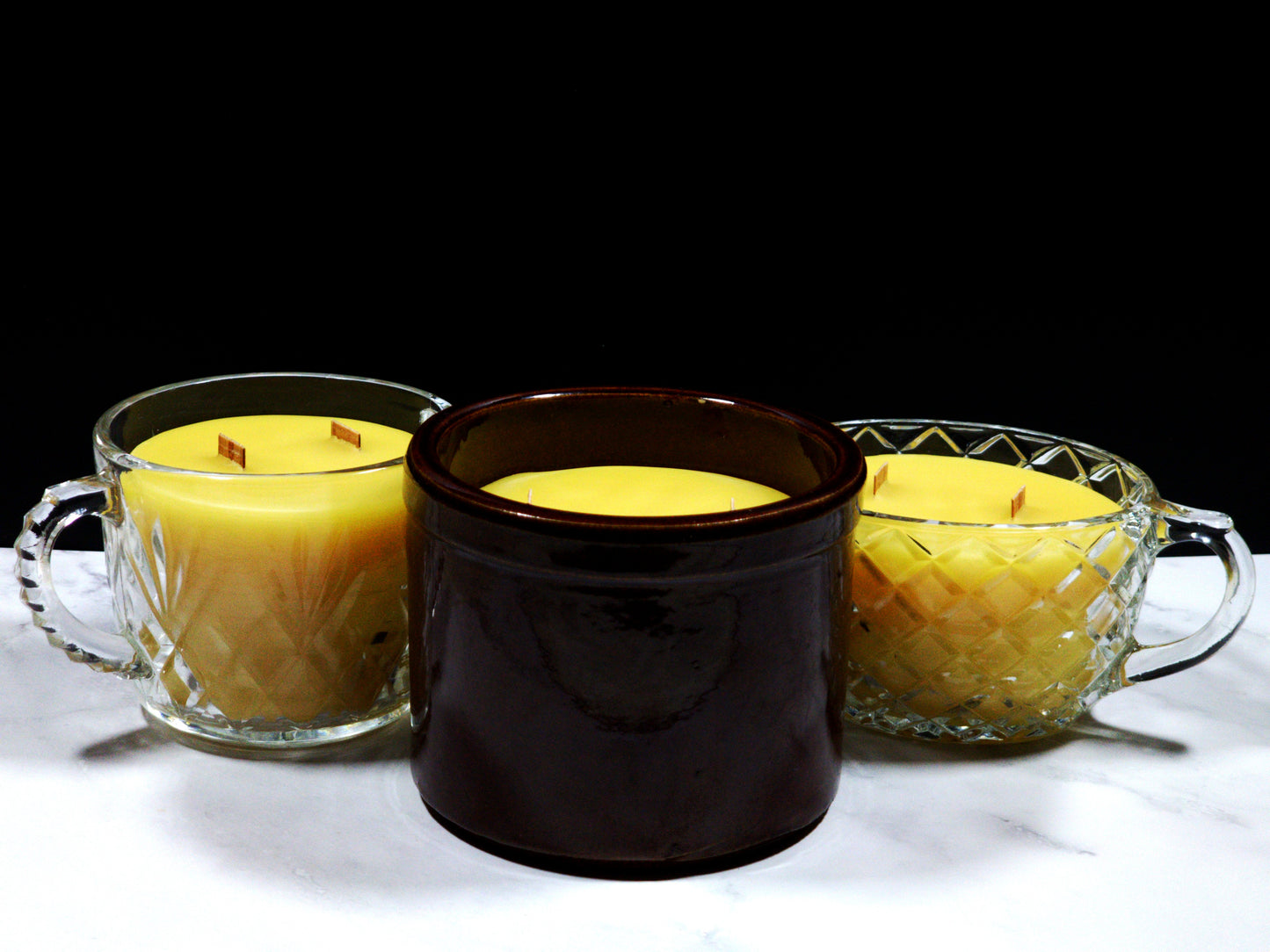 100% Pure American Beeswax Candle | Upcycled Vessel (Medium)