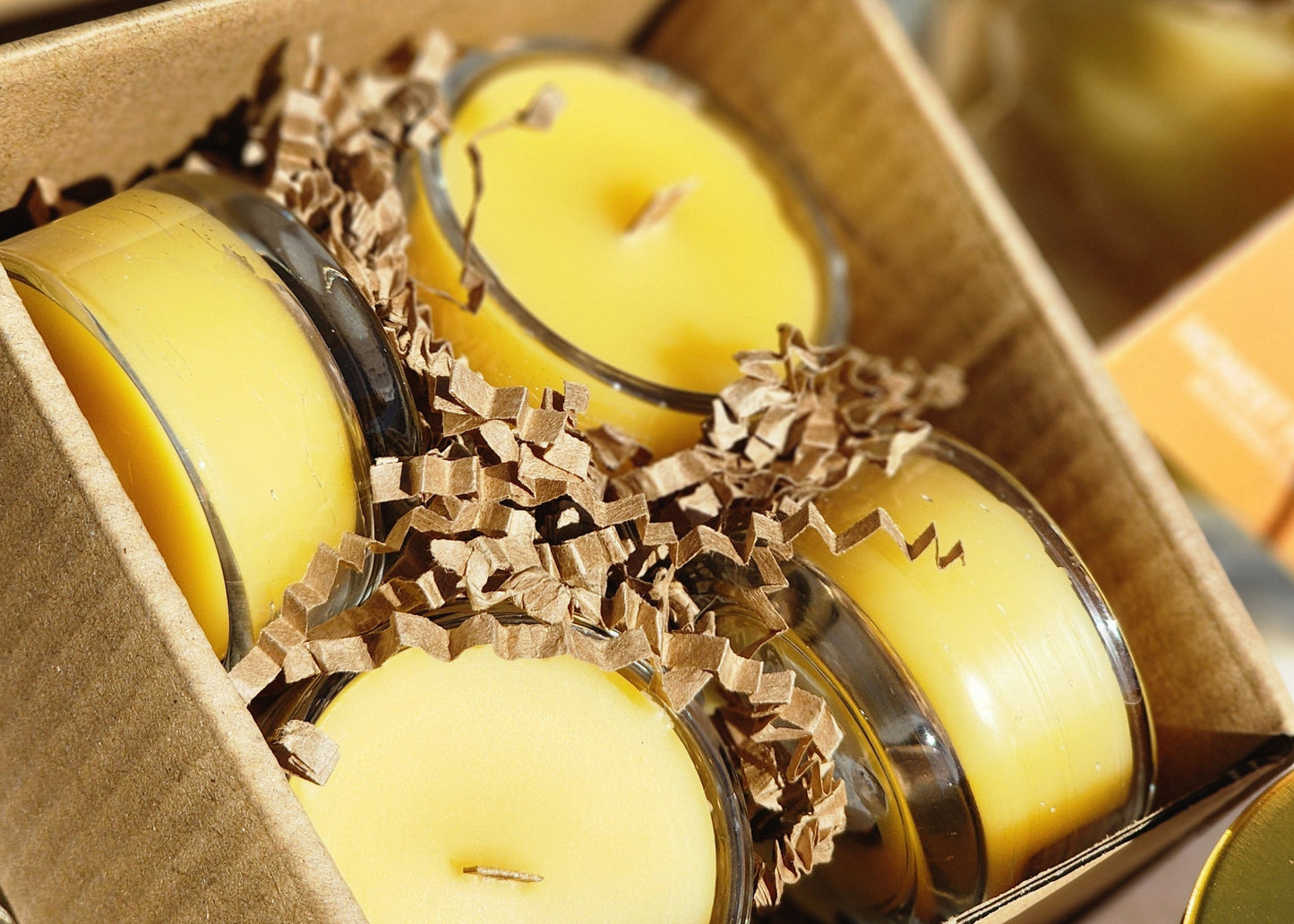 Beeswax Tealights 4 Count